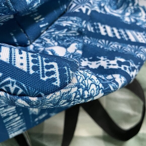 JanSport Backpack Superbreak Midnight Sky Flower Hawaiian Stripe Blue - Picture 14 of 15